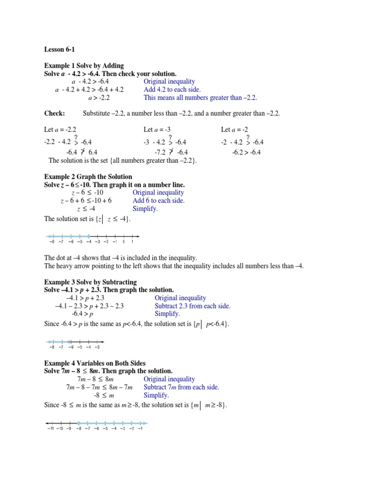 Representing -6.4 on a Number Line | PDF