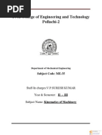 Download Kinematics Of machinery Notes by Venkatesh Rajamani SN186703501 doc pdf