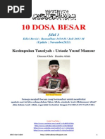 Download Ust YM  10 Dosa Besar - Jilid 3 Revisi November 2013 by 10 Dosa Besar SN186709316 doc pdf