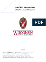 Wisconsin Mba Resume Guide