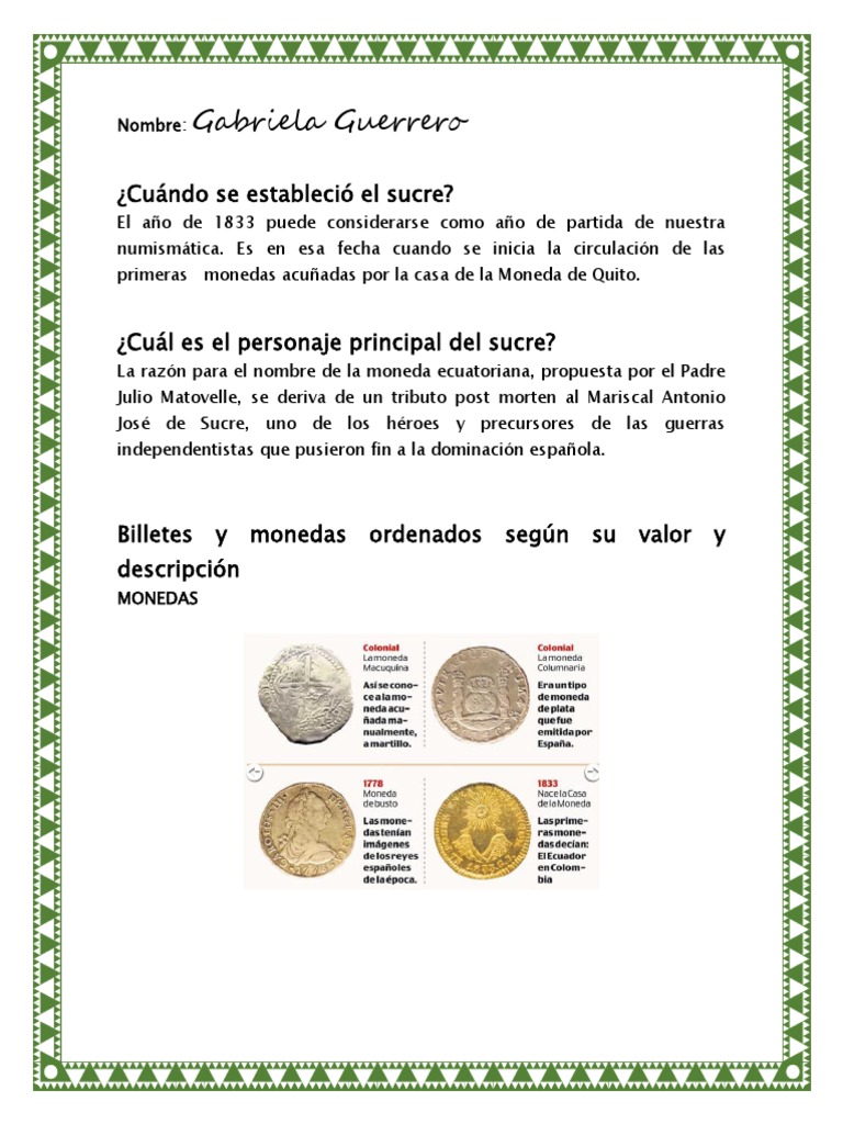 La historia del Ecuador contada a través de sus monedas y billetes ...