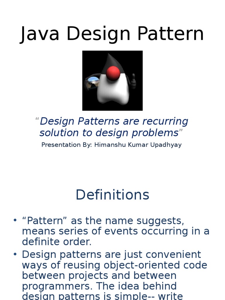 Java Design Pattern | Download Free PDF | Class (Computer Programming ...