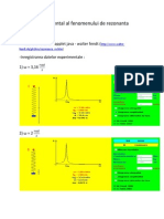 Studiul Experimental Al Fenomenului de Rezonanta - Enachescu Robert (XI - A)