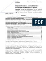 Reglamento Eficiencia Energética Alumbrado Exterior PDF