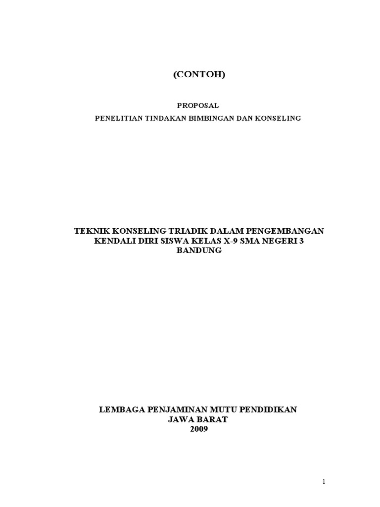 Contoh Proposal PTK BK