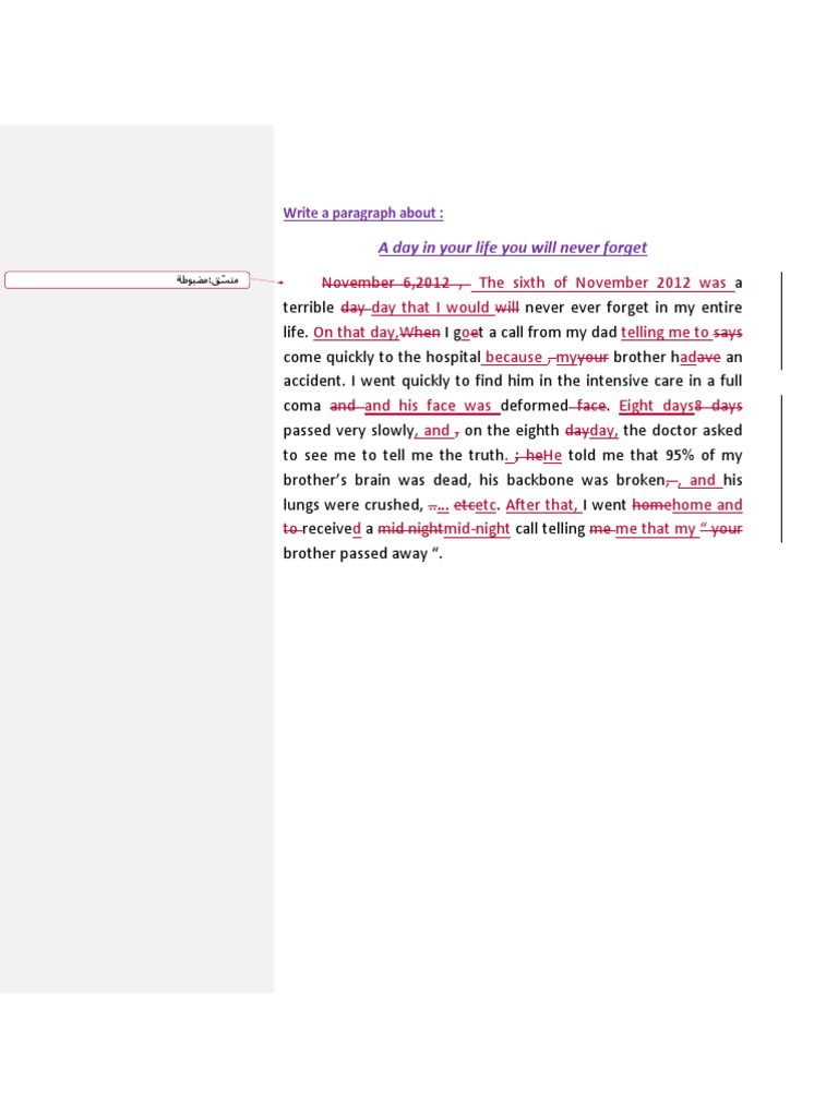 A day i will never forget short paragraph image