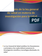 Reglamento de La Ley General de Salud En