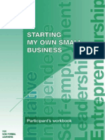 Starting My Own Small Business-Participant's Guide