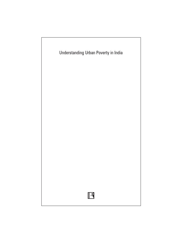 Understanding Urban Poverty in India | PDF