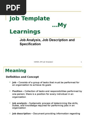 Job Description