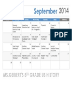 Colonization Unit Calender