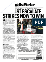 We Must Escalate Strikes Now To Win: Vote Yes For Action Short of A Strike, But..