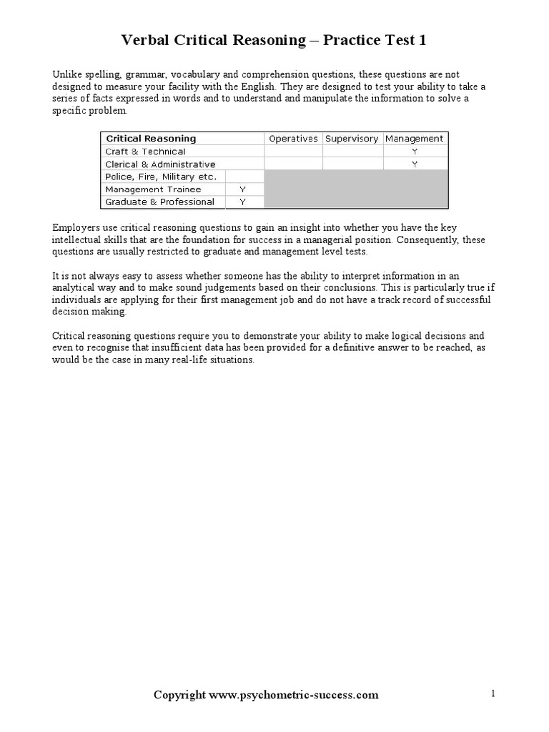 Verbal reasoning questions image