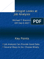 A Psychologist Looks at Job Analysis