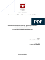 Memoria para Optar Al Título de Psicólogo Con Mención en Psicología Clínica