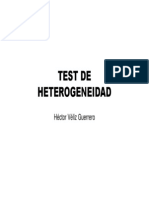 Test de heterogeneidad: Optimización del protocolo de muestreo