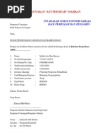 CONTOH SURAT BERHENTI KERJA NOTIS SEBULAN