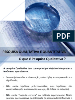 Pesquisa Quali e Quantitativa