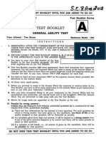 Special Class Railway Apprentices Exam 2012 - General Ability Test