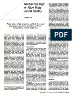 Welding of A Normalized High Strength Low Alloy Plate Steel of Structural Quality