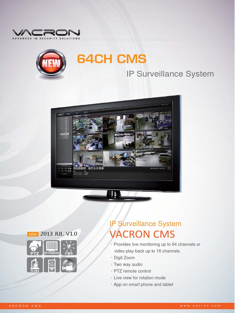 Vacron CMS 64-Channel Surveillance System | PDF | Business | Computers