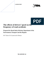 The Effects of Drivers' Speed On The 20