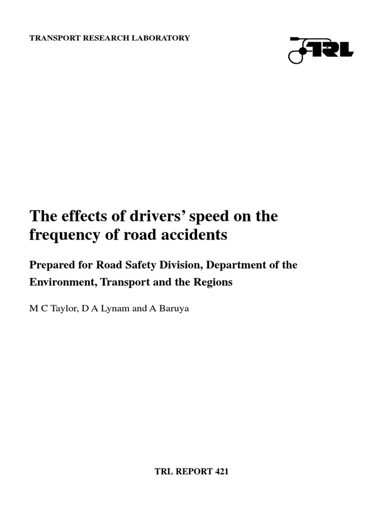 The Effects of Drivers' Speed On The 20 | PDF | Speed Limit | Traffic ...