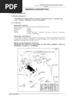 Memoria Descriptiva Carretera Antauta