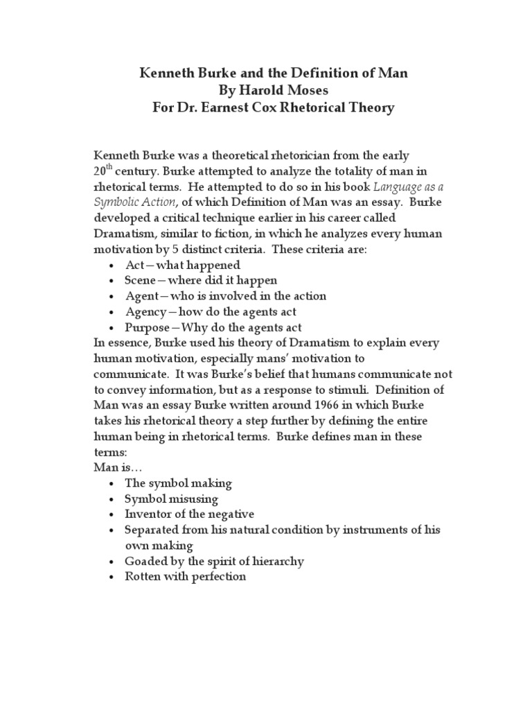 burke and the definition of man Metaphysics Philosophical