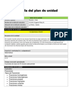 Plantilla Del Plan de Unidad Fracciones