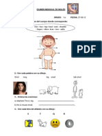 Examen Mensual de Inglés