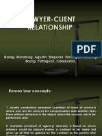 Lawyer-Client Relationship: Narag, Maramag, Agustin, Baquiran, Simangan, Cabling, Baclig, Pattaguan, Cabauatan