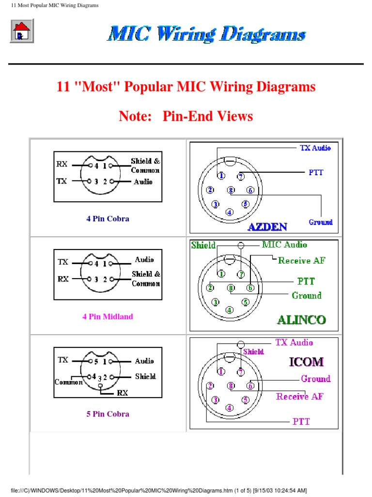 Mic Wiring Diagrams Microphone Technology Engineering