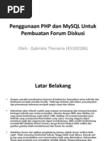 Download Penggunaan PHP Dan MySQL Untuk Pembuatan Forum Diskusi by Nophi PhnTmhiv SN186897709 doc pdf