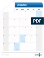 December 2013 Calendar PDF