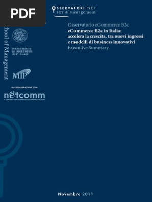 Osservatorio Ecommerce B2c 2011