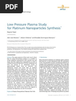 InTech-Low Pressure Plasma Study For Platinum Nanoparticles Synthesis