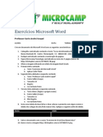 (MC) Exercícios Microsoft Word 1 (Tabela preta)