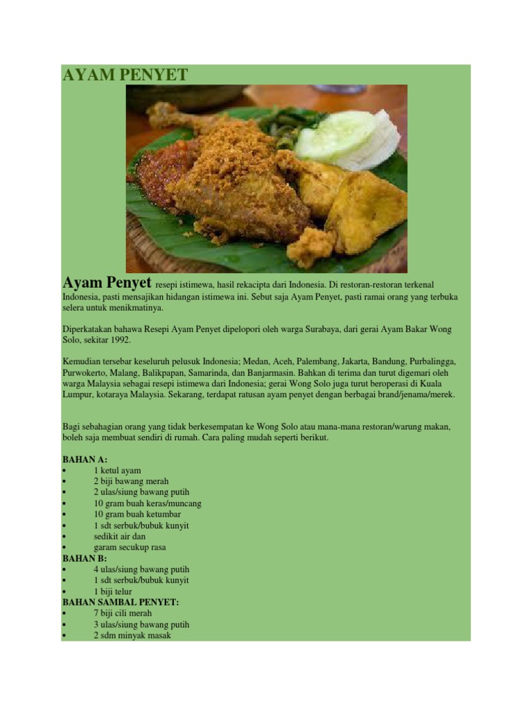 Ayam Penyet Pdf