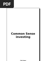 Download Common Sense Investing by Clint Vogus SN18692309 doc pdf