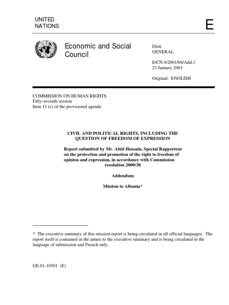 G0110501 | PDF | European Convention On Human Rights | Defamation