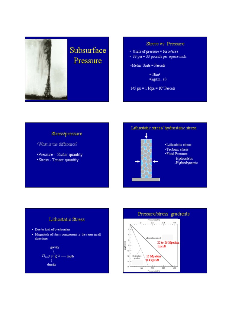 Subsurface Pressure and Stress Dynamics | PDF