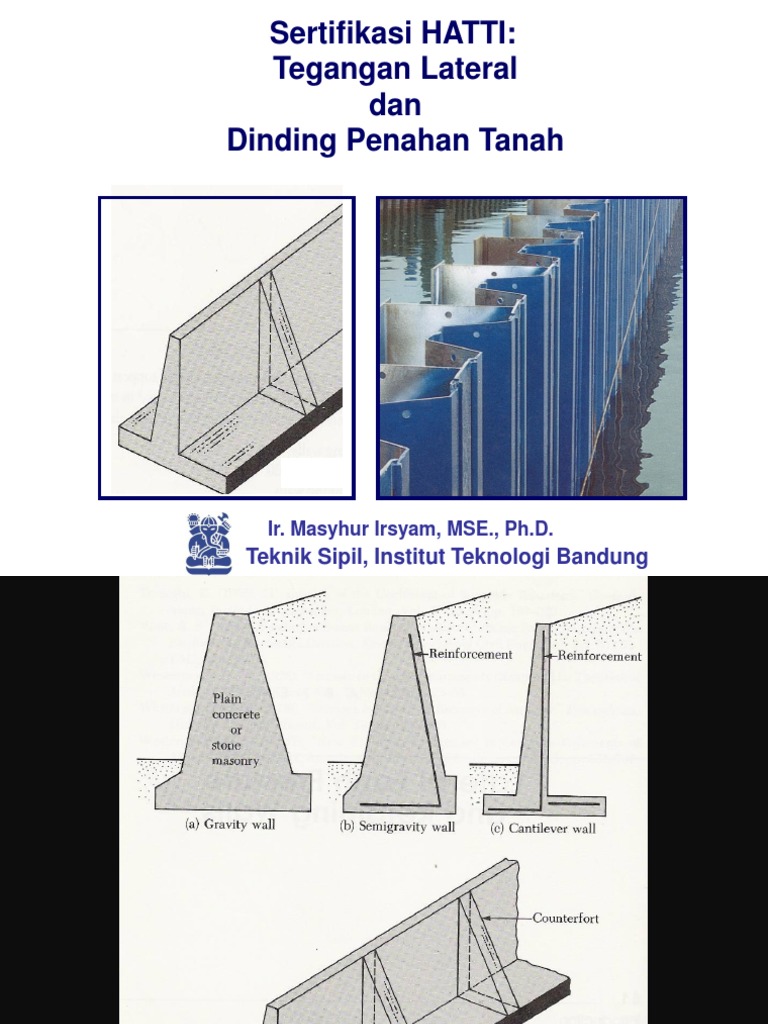 Dinding Penahan Tanah: Desain dan Stabilitas | PDF | Teaching Methods ...