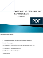 Analysis Crest Cutoff Wall at Ostrovul Mic - YRC 2013 Presentation