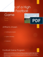 genres of a high school football game