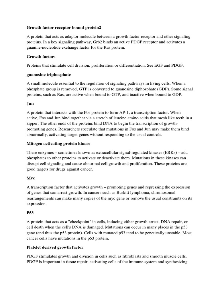 Growth Factor Signaling and Cancer | PDF