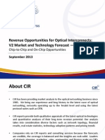 PowerPoint Slides From CIR's Report Revenue Opportunities For Optical Interconnects: Market and Technology Forecast - 2013 To 2020 Volume II