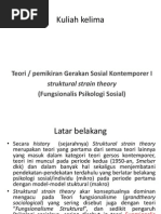 Gerakan Sosial Kuliah 5 - Teori Pemikiran Gerakan Sosial Kontemporer I