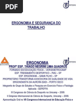 Material Ergonomia e Segurança do Trabalho