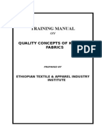 Training Manual: Quality Concepts of Knitted Fabrics